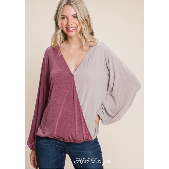 Gorgeous💜Raspberry+wheat crossover top2stu… - Picture 6 of 6